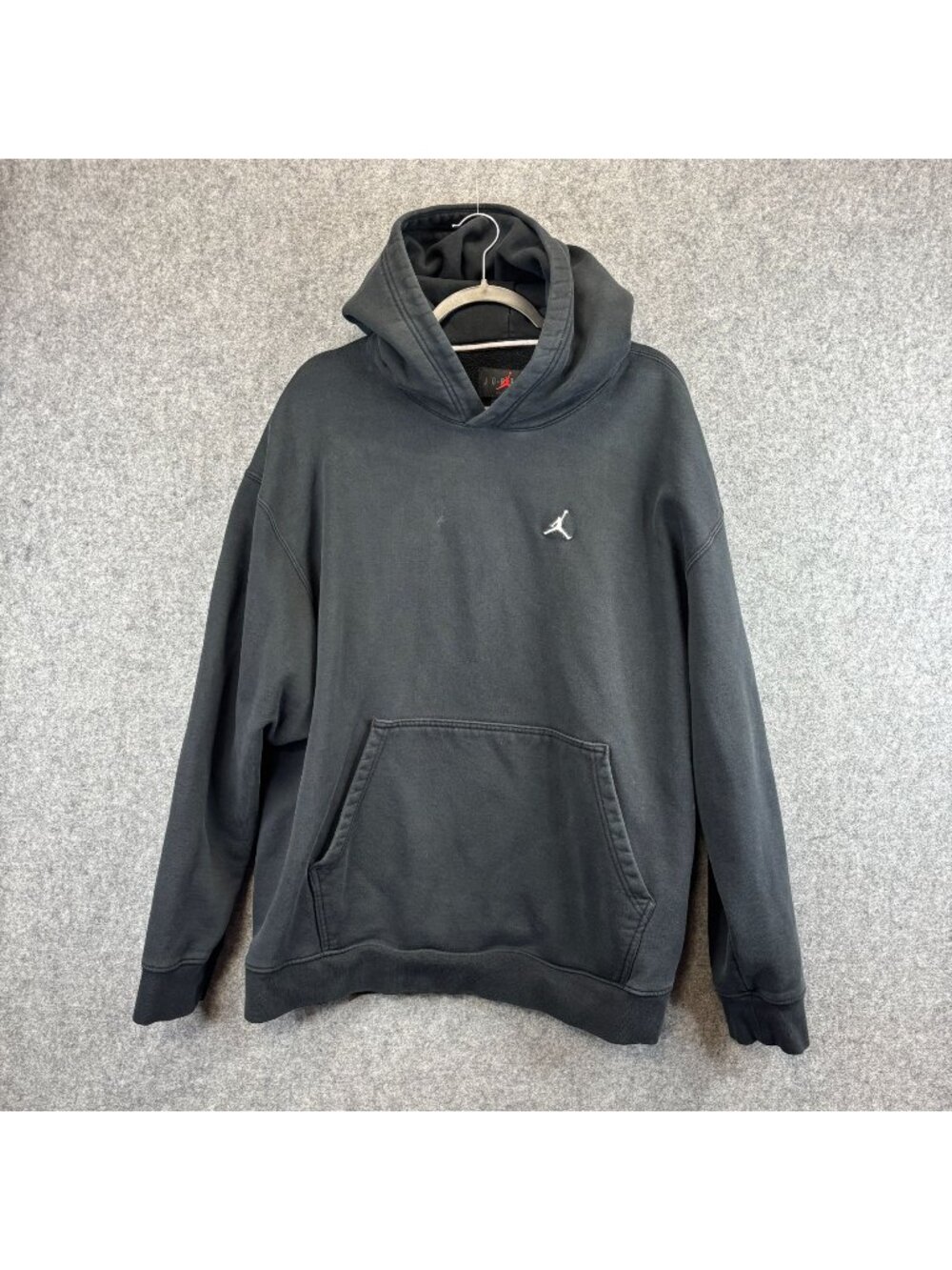 Nike Air Jordan Hoodie Mens 3XL Black Hooded Sweatshirt Pullover Fleece Logo